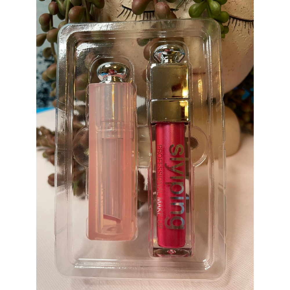 Women's Beautiful Pink Orange Lipstick & Lip Gloss Set & Yara Perfume Spray - Picture 6 of 7